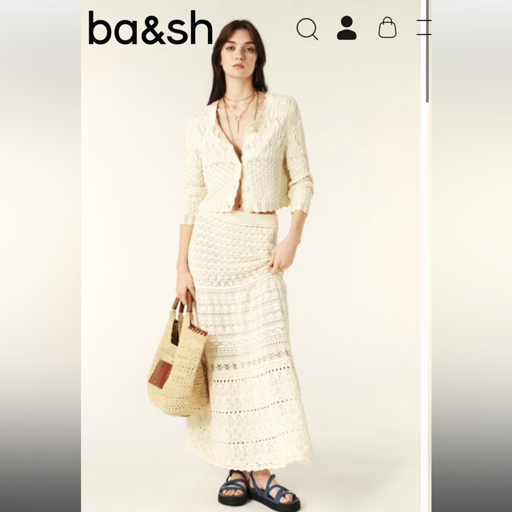 Ba&sh jump cardigan and skirt set